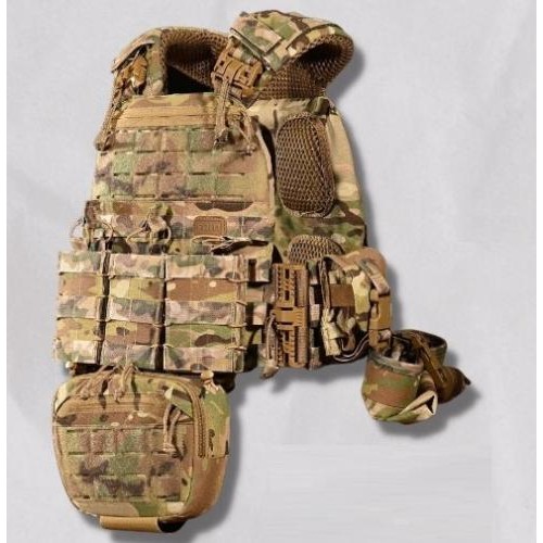Плитоноска без плит з підсумками No Brand М7 One Size Мультикам (1942418752) Плитоноска без плит з підсумками No Brand М7 One Size Мультикам (1942418752)