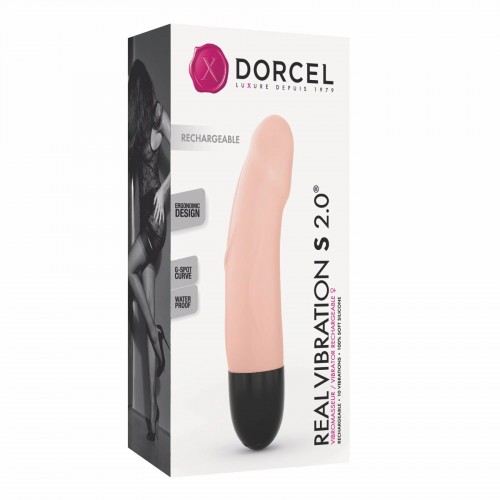 Вібратор Dorcel Real Vibration S Flesh 2.0, діаметр 3,7см, перезаряджається, для точки G в інтернет супермаркеті PbayMarket!