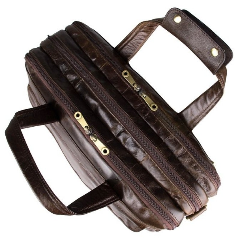 Сумка чоловіча Vintage 14247 для ноутбука з діагоналлю 15.6 дюйма Коричнева, Коричневий