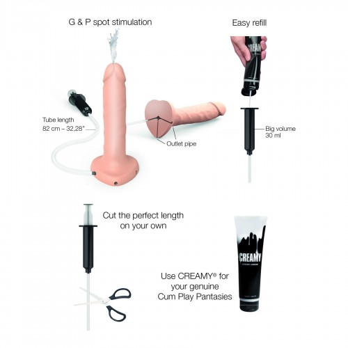 Фалоімітатор, що кінчає Strap-On-Me Squirting Cum Dildo Realistic Flash, діам. 3,9 см, силікон в інтернет супермаркеті PbayMarket!