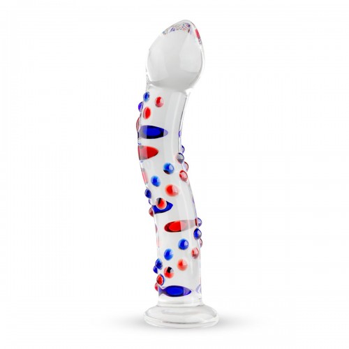 Скляний дилдо з вигинами і малюнком Gildo Glass Dildo No. 3 в інтернет супермаркеті PbayMarket!