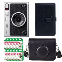 Подарунковий набір камера Fujifilm Instax Mini EVO/Фотопапір 100 шт/Чохол/Фотоальбом 108 фото Чорний