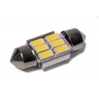 Світлодіодна лампа StarLight T11 6 діодів 5630 1W 12V WHITE / 31mm / мультиполярна
