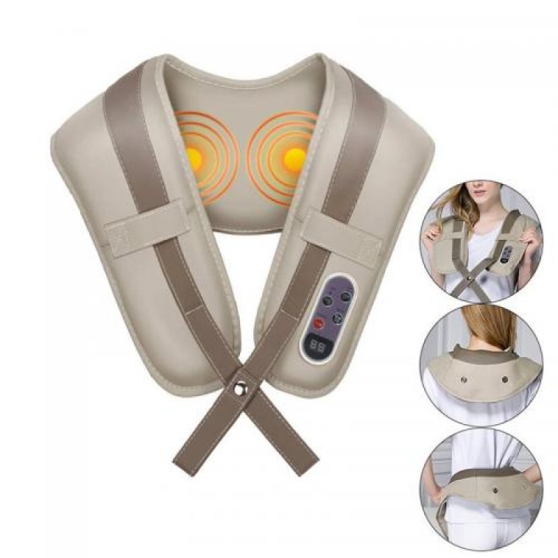 Масажер для шиї та спини з підігрівом Inspire Шиацу 057K Бежевий