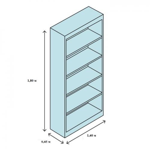 Стелаж GoodsMetall у стилі Лофт 1800х1400х450 СТЖ1145