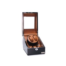 Шкатулка Salvadore для підзаводу 2 годинників 024/BBR/FC5 19x25x21,5 см Коричнево-чорний