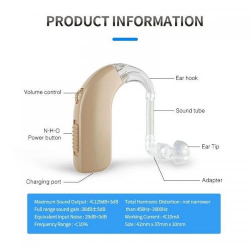 Слуховий апарат акумуляторний завушний Axon A-208B