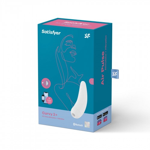 Вакуумний кліторальний стимулятор Satisfyer Curvy 2+ White з керуванням через інтернет в інтернет супермаркеті PbayMarket!