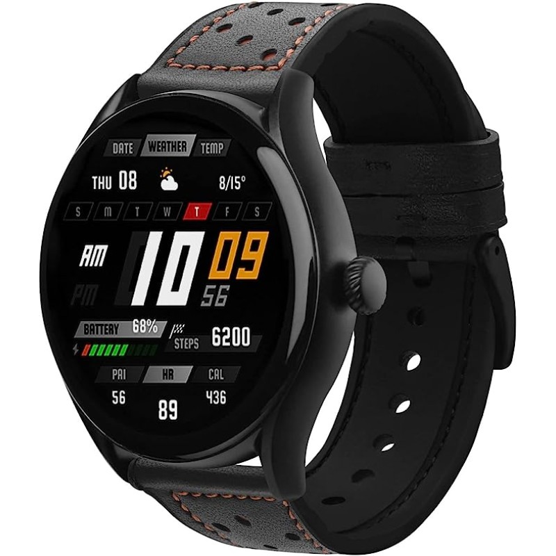 Ремінець шкіряний універсальний BeWatch dot 22 мм Black (1240101WW)