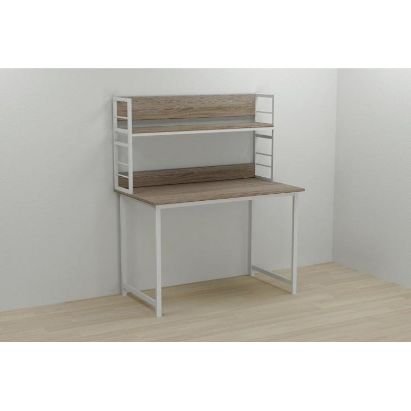 Надбудова для столу Ferrum-decor Лінкольн 60x140x28 Білий ДСП Сонома Трюфель (LIN0054)