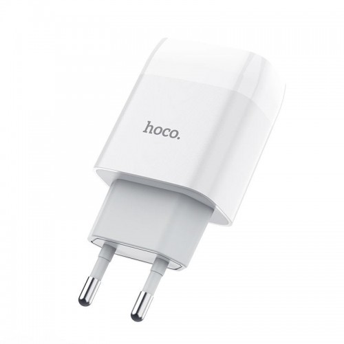 Зарядний пристрій Hoco C73A Glorious (2USB, 2.4А) White (6931474713056) + кабель Lightning в інтернет супермаркеті PbayMarket!