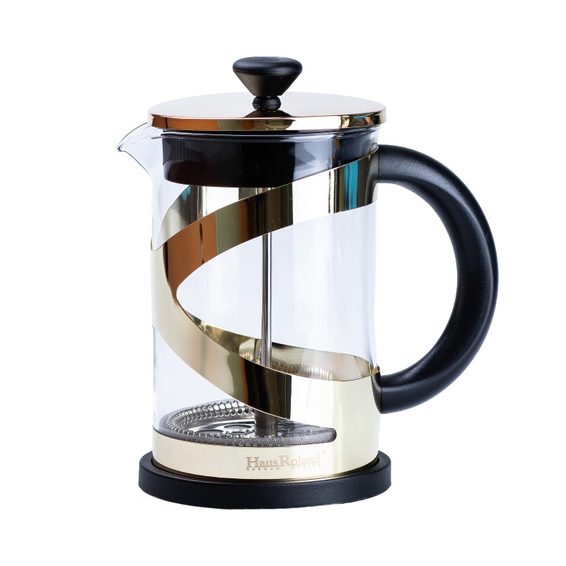Френч-прес чайник скляний TS Kitchen Haus Roland 800 мл з фільтром золото (HP33540PGL)