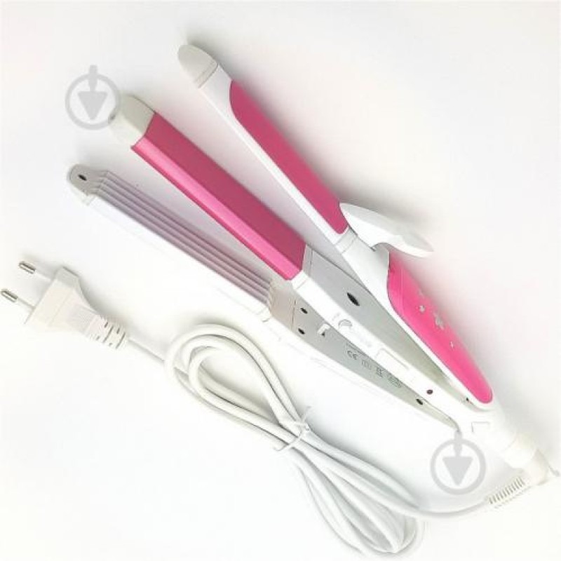 Стайлер Для Волосся 3 В 1 ProGemei Gm 1960 Біло-рожевий (351746)