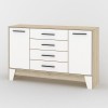 Комод Тиса Мебель 105 Дуб сонома Білий 95x40x152 см