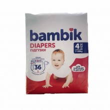 Дитячі підгузки Bambik 4 MAXI (7-18 кг) 36 шт