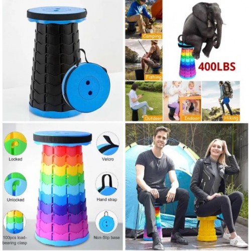 Складаний туристичний стілець OPT-TOP Telescopic stool 47х25 см Різнокольоровий (2104618575)