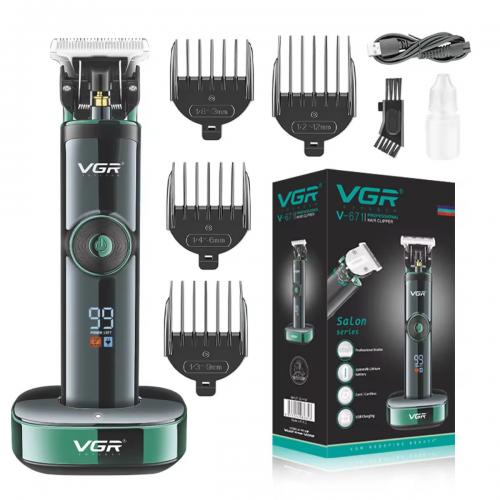 Машинка для стрижки волосся VGR V-671 LED-дисплей акумуляторна 4 насадки 2500mAh 5W Black Машинка для стрижки волосся VGR V-671 LED-дисплей акумуляторна 4 насадки 2500mAh 5W Black