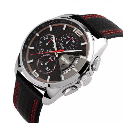 Годинник наручний Skmei 9106 Black 9106RD (17118-hbr) Годинник наручний Skmei 9106 Black 9106RD (17118-hbr)