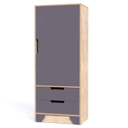 Шафа-Пенал Тиса Мебель Модуль-118 Дуб сонома Графіт 147x40x60 см Шафа-Пенал Тиса Мебель Модуль-118 Дуб сонома Графіт 147x40x60 см