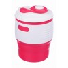 Складана силіконова склянка з кришкою Tonna Barrel RASPBERRY