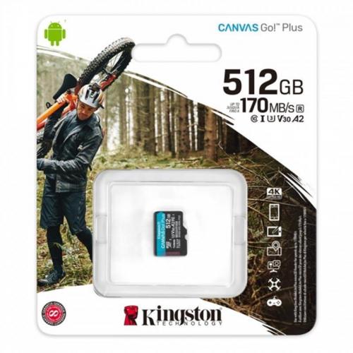 Карта пам'яті MicroSDXC 512GB UHS-I/U3 Class 10 Kingston Canvas Go! Plus R170/W90MB/s (SDCG3/512GBSP) в інтернет супермаркеті PbayMarket!