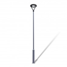 Комплект світильник світлодіодний парковий Lightwell LW-GL-50FT та стовп парковий сірий 4 м