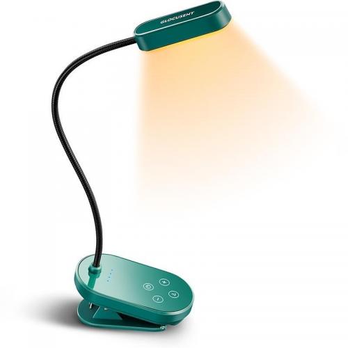 Настільна лампа на акумуляторі Glocusent Mini clip-on Book light Green Настільна лампа на акумуляторі Glocusent Mini clip-on Book light Green