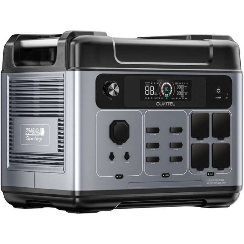 Зарядна станція Oukitel P2001E Plus 2400Вт 2048Вт/год LiFePO4 (2429149122)