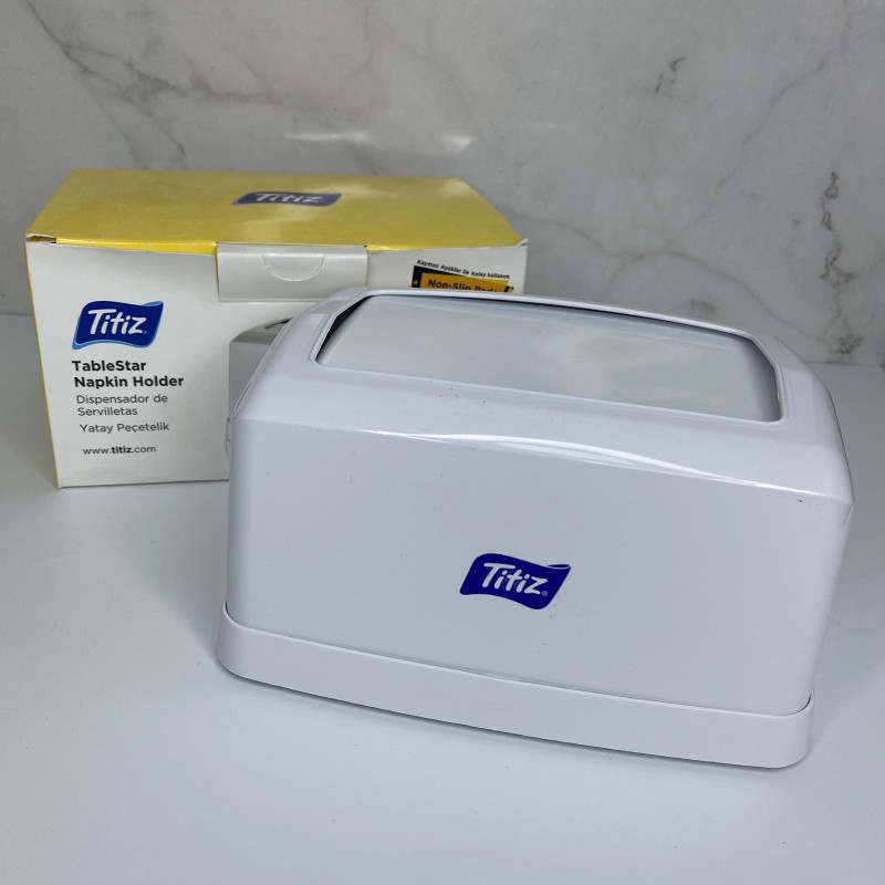 Диспенсер для салфеток пластиковий білий Titiz Plastik TP-260