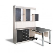 Стіл комп'ютерний Тиса Мебель СК-15 Молочний Венге 2010x1400x1610 мм