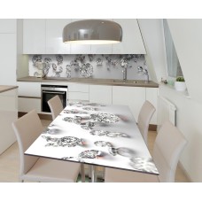 3D вінілові наклейки на столі Zatarga «Swarovski Стрази» 600x1200 мм для будинків, квартир, столи, кав'ярень, кафе