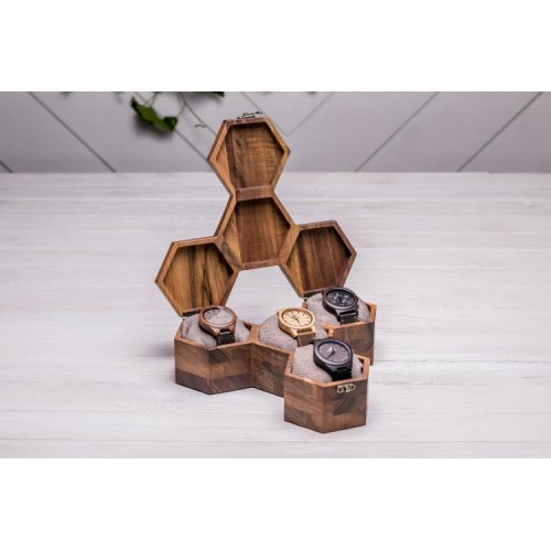 Дерев'яний органайзер для наручних годинників ecoWalnut 7.3х27.1х23.5 см Дерев'яний органайзер для наручних годинників ecoWalnut 7.3х27.1х23.5 см