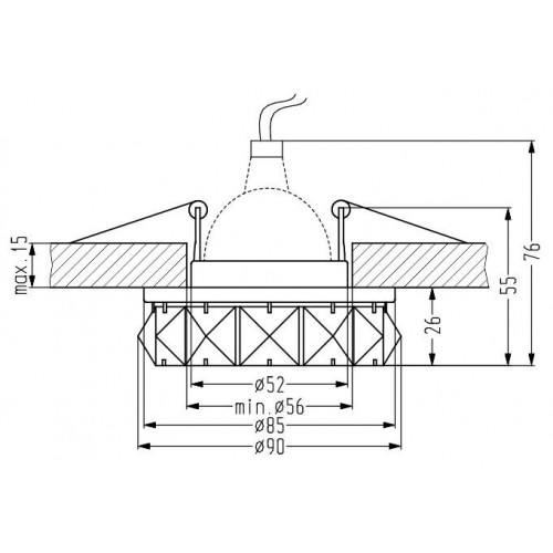 Точковий світильник Candellux SK-83 Хром (2232652)