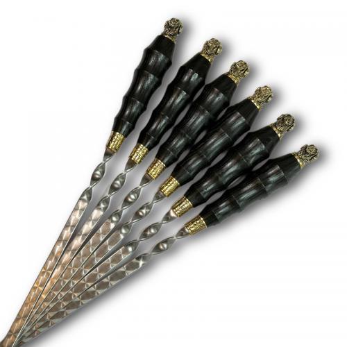 Шампура з дерев'яною ручкою Gorillas BBQ Баран SKK64 45 см 6 шт (5436) Шампура з дерев'яною ручкою Gorillas BBQ Баран SKK64 45 см 6 шт (5436)