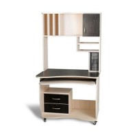 Стіл комп'ютерний Тиса Мебель СК-5 Молочний Венге 1640x700x900 мм Стіл комп'ютерний Тиса Мебель СК-5 Молочний Венге 1640x700x900 мм