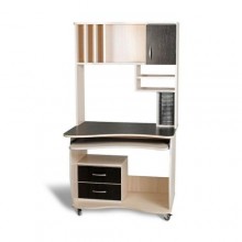 Стіл комп'ютерний Тиса Мебель СК-5 Молочний Венге 1640x700x900 мм