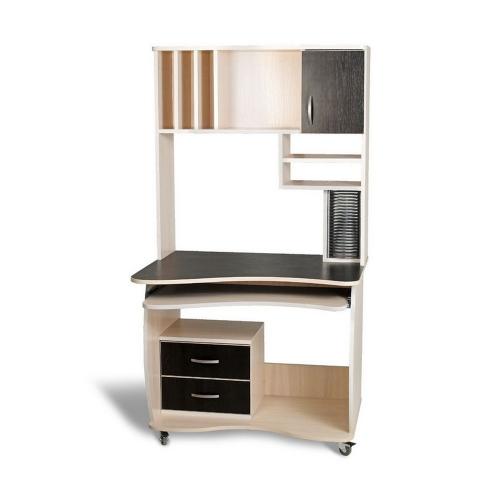 Стіл комп'ютерний Тиса Мебель СК-5 Молочний Венге 1640x700x900 мм