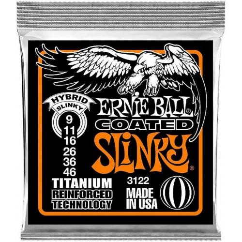 Струни для електрогітари Ernie Ball 3122 Regular Slinky Titanium Coated Strings 9/46 Струни для електрогітари Ernie Ball 3122 Regular Slinky Titanium Coated Strings 9/46