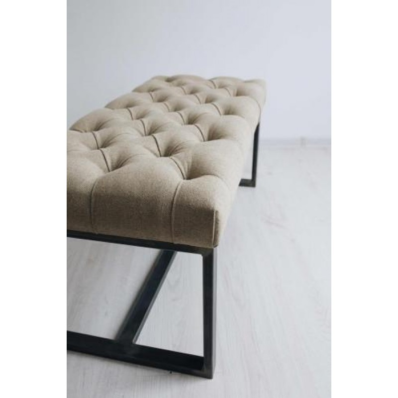 Банкетка - пуф для передпокою в стилі Loft NS-123 480x1000x450 мм Черный