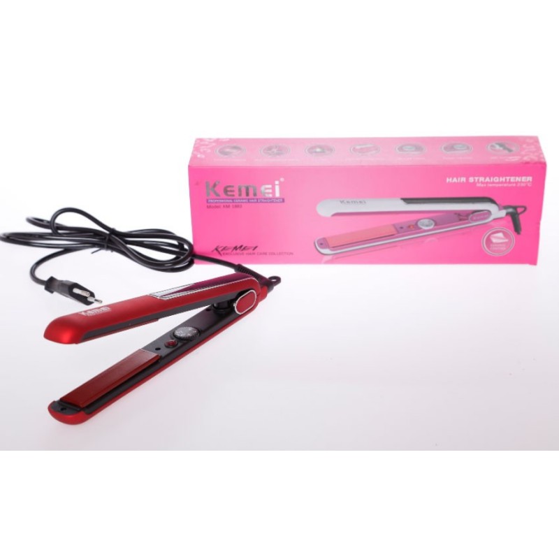 Праска для волосся Kemei Km-1883 Біло-рожевий (247949)