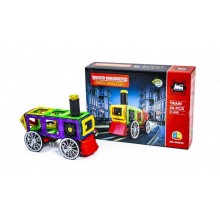 Дитячий магнітний конструктор паровоз Magic Magnetic 24 деталі