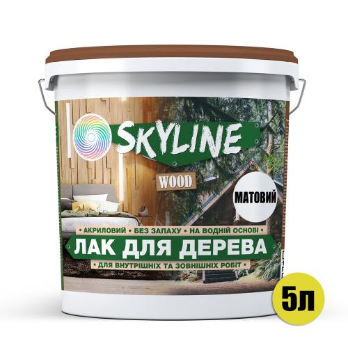 Лак для дерева акриловий Skyline Wood Прозорий Матовий 5л