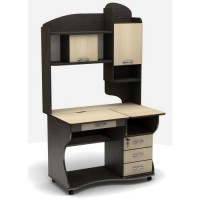 Стіл комп'ютерний Тиса Мебель СУ-7К Венге Молочний 1830x680x1050 мм Стіл комп'ютерний Тиса Мебель СУ-7К Венге Молочний 1830x680x1050 мм