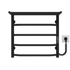 Рушникосушарка електрична Трапеція з полицею П5 500х500 Deffi Чорний JD03 (C.TP.50.50.5.E.B.R.1)