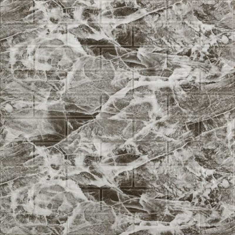 Панель стінова 3D 700х770х2мм (061-2) мармур чорний (D) Sticker Wall SW-00001912