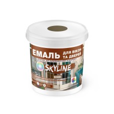 Емаль акрилова Skyline для вікон та дверей Wood Жовто-коричневий RAL 8008 0.4 л