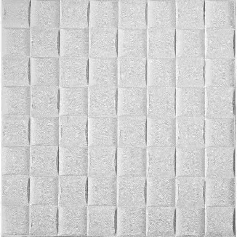 Самоклеюча декоративна 3D панель біла лоза Loft Expert 700x700x5 мм