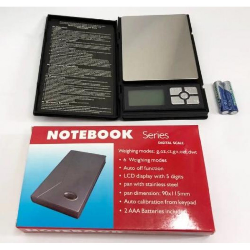 Портативні ювелірні ваги Notebook Series 0.01-500 г Чорний (2104618655)