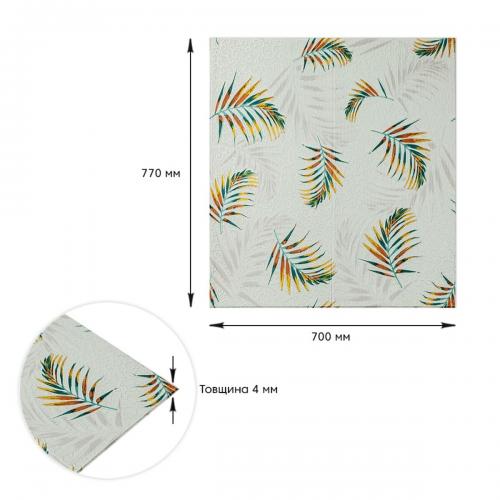 Панель стінова 3D 700х770х4мм папороть на бежевому фоні (D) Sticker Wall SW-00001983 Панель стінова 3D 700х770х4мм папороть на бежевому фоні (D) Sticker Wall SW-00001983
