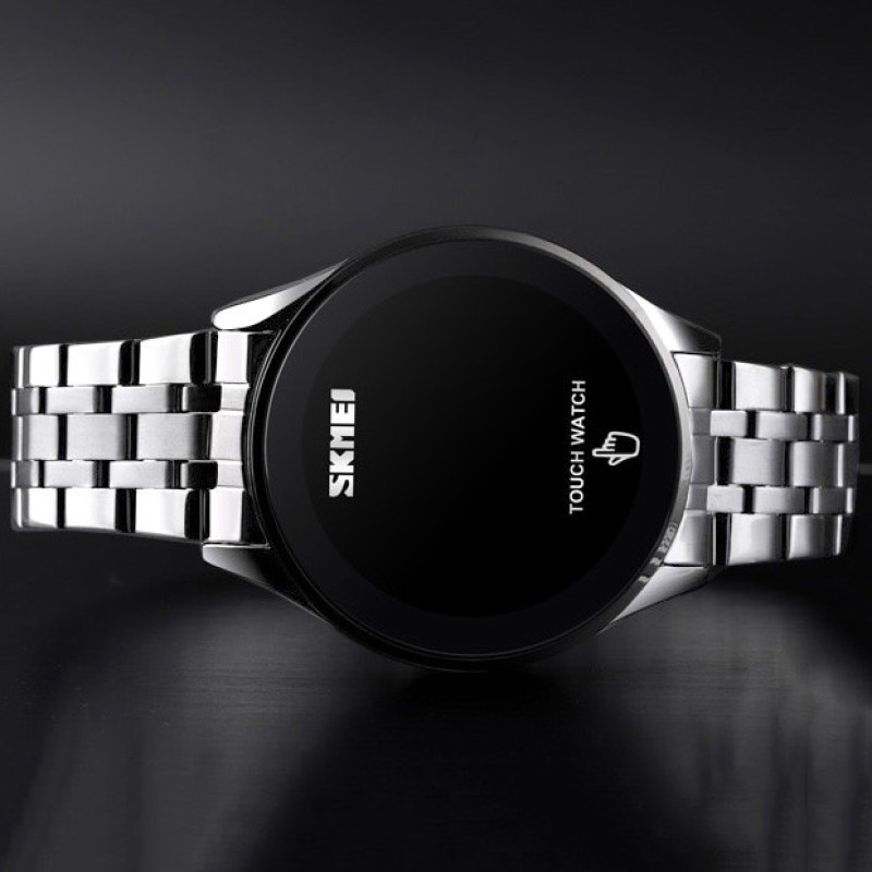 Чоловічий наручний світлодіодний годинник Skmei 1579 light Сріблястий